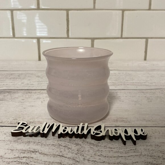 Ikea Lugnare Recycled White Wavy Glass Candle Holder - Picture 1 of 7